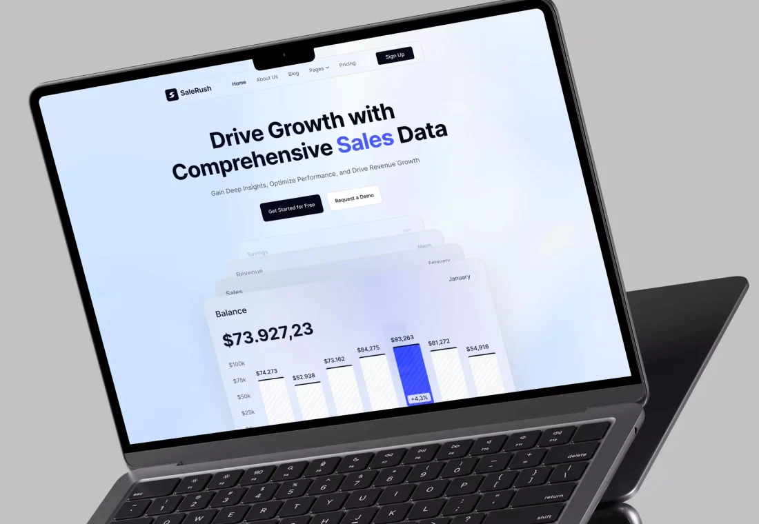 SaleRush — Turning Sales Data Into Growth by 58UI Design Studio