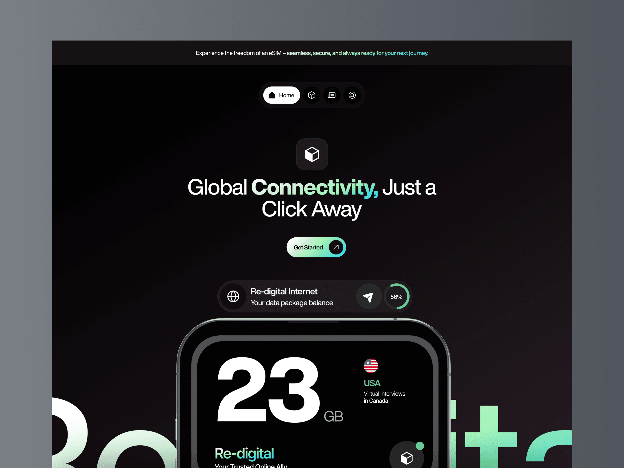 Re-digital — A Seamless Brand Experience for eSIM by 58UI Design Studio