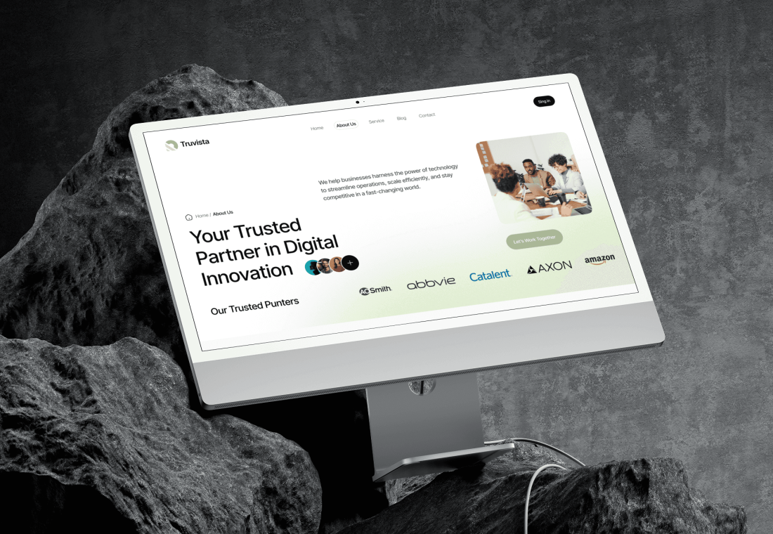 Truvista — A Website for Digital Innovation Services by 58UI Design Studio