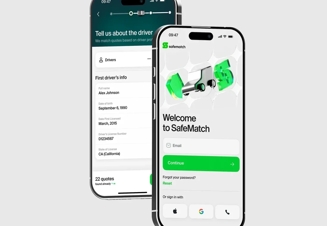 SafeMatch — Rethinking the Car Insurance Journey by 58UI Design Studio