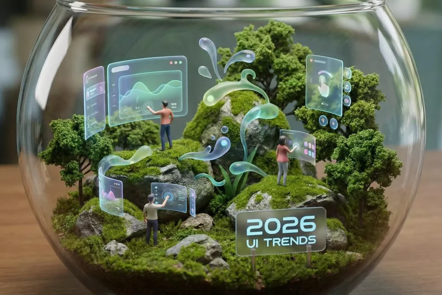 2026 UI Design Trends: Minimalism, 3D, Motion, and AI Collaboration — 58UI Insights